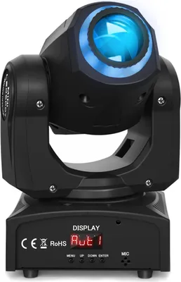 Obrázok produktu pre Pohyblivá hlava, RGB LED, ovládanie DMX, čierna, EU zástrčka