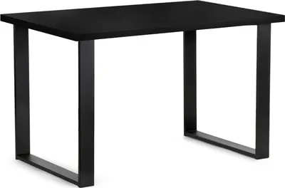 Obrázek produktu pro Konsimo jídelní stůl obdélníkový jídelní stůl v loftovém stylu "CETO", černý, laminovaná nábytková deska/kov, loft, 125x77x80 cm