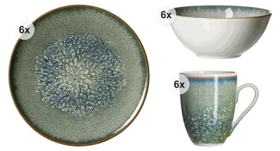 Produktbild von Frühstücks-Set 18 tlg. Verde