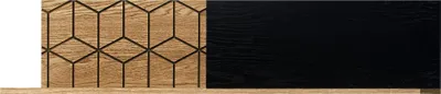 Produktbild von Furniture24 Hängeregal Mosaic 34 Wandregal Wandboard 135 cm breit Naturfurnier Eiche