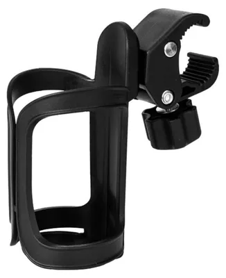 Immagine prodotto di Portabottiglie per bicicletta, rotazione a 360°, nero, realizzato in plastica ABS e metallo