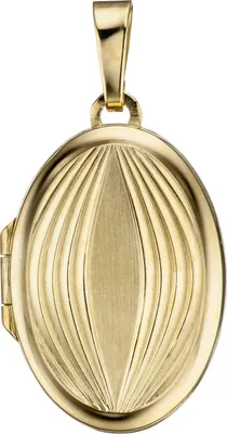 Produktbild von JOBO Medaillon oval für 2 Fotos 585 Gold Gelbgold matt Anhänger zum Öffnen