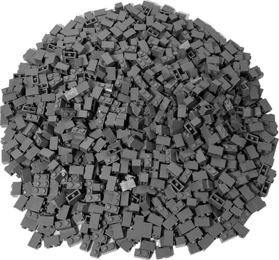Immagine prodotto di 100 pezzi pietre 1x2, grigio scuro