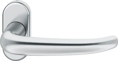 Produktbild von FSB Rahmentürdrücker 09 1023 Hochhaltefeder B ovale Rosette Edelstahl matt