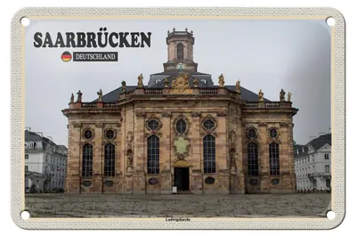 Produktbild von Blechschild Städte Saarbrücken Ludwigskirche Deko 18x12cm Schild