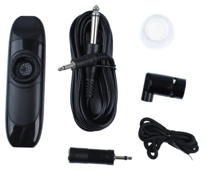 Elektrische Kazoo 11 cm, Set mit Pick-up, Schwarz, tragbar