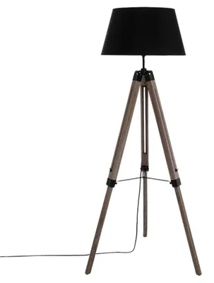 Produktbild von Stehleuchte Runo Black schwarz Holz 65 cm x 59 cm x 145 cm