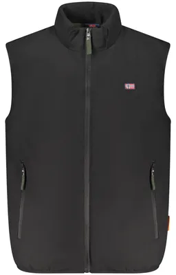 Produktbild von Ärmellose Herrenjacke Schwarz mit Fleecefutter und Taschen