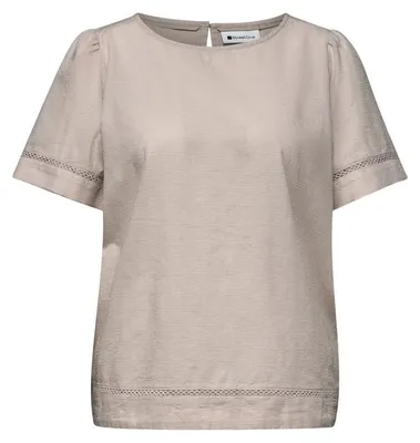 Produktbild von Roundneck shirtblouse w tape d 17727 clay sand Größe 34