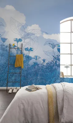 Produktbild von Komar Vlies Fototapete - Blue Sky - Größe: 200 x 250 cm (Breite x Höhe) - 2 Bahnen, Schlafzimmer, Wohnzimmeren