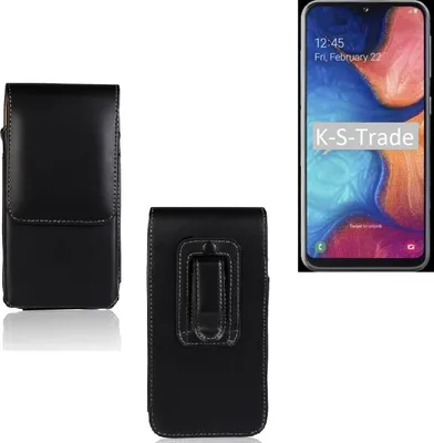 Produktbild von K-S-Trade Gürteltasche für Samsung Galaxy A20e Schutz Hülle Handy Hülle mit Magnetverschluss Holster in schwarz
