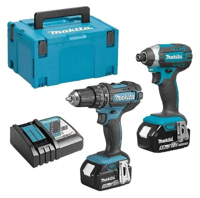 Image de Pack 2 outils MAKITA DLX2131TJ (DHP482Z + DTD152Z) 18V Li-ion LXT (2 x 5,0 Ah)