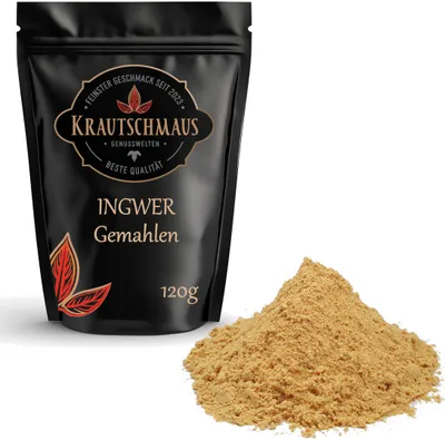 Produktbild von 120g Ingwer gemahlen von Krautschmaus, schonend getrocknet, voller Geschmack