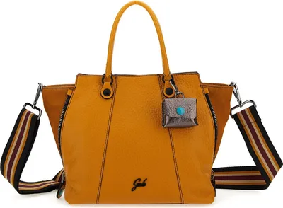 Image de Gabs Cuir sac à épaule sac à épaule bandoulière Ambra Caribu Crosta Black Shoulderbag Ambra moutarde