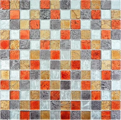Produktbild von Transparentes Crystal Glasmosaik gold silber schwarz rot Struktur Wand Fliesenspiegel Küche Bad