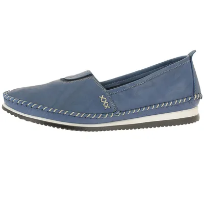 Produktbild von Andrea Conti Damen Slipper Mokassins Leder 1887801, Größe:40 EU, Farbe:Blau