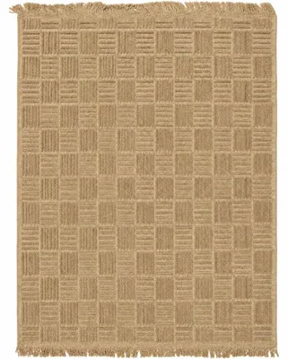 Immagine prodotto di Tappeto in juta naturale, motivo a scacchiera beige con rilievo, 160x230