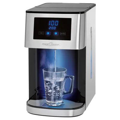 Produktbild von ProfiCook Heißwasserspender PC-HWS 1145 , Edelstahlgehäuse, heißes Wasser in ca. 3 Sekunden, LED-Display mit Sensor Touch-Bedienung, 2600 Watt