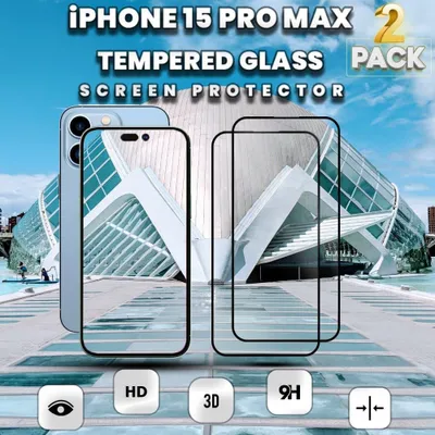 Obrázok produktu pre 2-balenie iPhone 12 Pro Max Ochranné sklo na displej - Tvrdené sklo 9H - Super kvalita 3D