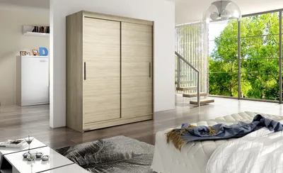 Produktbild von Moderner Kleiderschrank Wanesa – Breite 150 cm, Sonoma