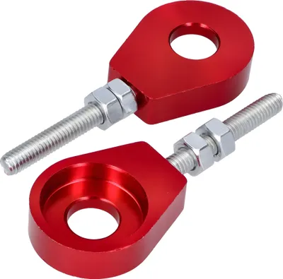 Immagine prodotto di Set tenditore ruota / tendicatena alluminio anodizzato rosso 12 mm