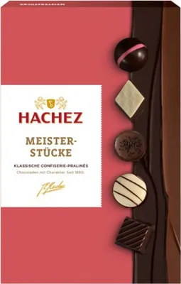 Verpackungsbild Hachez Meisterstücke Miscung Pralinen 150g