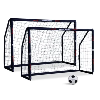Produktbild von ZERRO Fussballtor Outdoor Fußballtor 2er für Erwachsene und Kinder zum Spielen und Trainieren im Garten , Size : 180cm mit Fußball