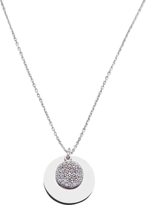 Produktbild von Dkeniz Halskette 925/- Sterling Silber 42+3cm weiß Zirkonia weiß 145240237