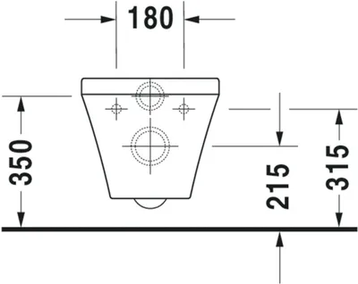 Produktbild von Duravit Duravit Wand-WC DURASTYLE COMPACT ti 370x480mm we
