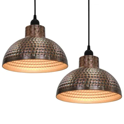 Image de vidaXL Plafonniers 2 pcs hémisphérique cuivre