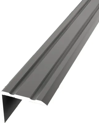 Produktbild von Treppenkantenprofil 20 x 24.5 x 2000 mm Treppenkante Winkelleiste Treppenprofil Aluminium eloxiert Geriffelt Selbstklebend Edelstahl Küberit