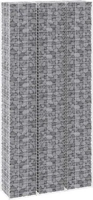 Produktbild von vidaXL Gabionen-Hochbeete 3 Stk. 30x30x200 cm Eisen