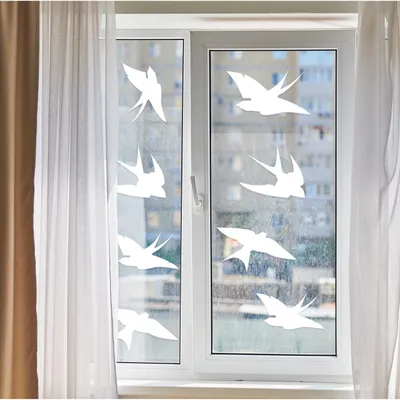 Vogelschutz-Aufkleber für Fenster, Modell 038-030 – Decords, Produktansicht 1