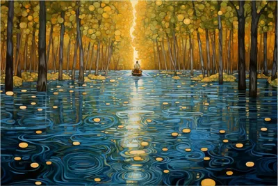 Produktbild von Wallario selbstklebendes Poster - Reise durch das Lichtermeer, Größe: 100 x 150 cm