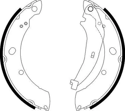 Produktbild von HELLA Bremsbackensatz Trommelbremse Hinten für CHRYSLER PT CRUISER (PT) 229mm 8DB 355 038-221