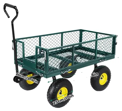 Produktbild von Nutzwagen, 400 kg Tragfähigkeit, wandelbares Design, grün