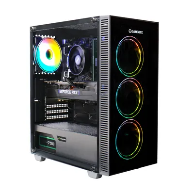 GAMEMAX Gaming PC Draco XD 7589 Ryzen 5 5500 32GB RAM 1TB SSD RTX 5050 Windows 11