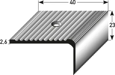 Produktbild von PROVISTON Treppenkante | 23 x 40 x 1000 mm | Treppenkantenprofil Treppenwinkel Winkelprofil Kombiwinkel Aluminium eloxiert Spezialemailliert Bronze Dunkel