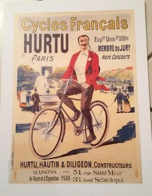 Image de Cycles Français HURTU - 24x30cm Affiche Poster