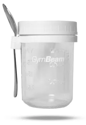 Produktbild von GymBeam - Frühstücksbecher White 350 ml