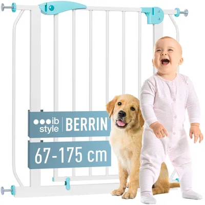 Image de Barrière de sécurité pour escaliers, de 67 à 175 cm, sans perçage, à fermeture automatique