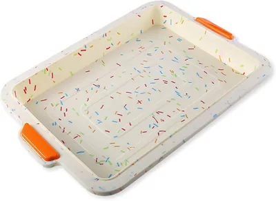 Produktbild von Silikon Backblech für Ofen, quadratische Backform, Antihaft, mit Griffen, BPA-frei, für Kuchen