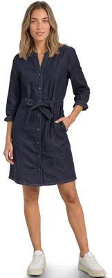 Produktbild von Street One Damen Knielanges Denim Kleid mit Gürtel