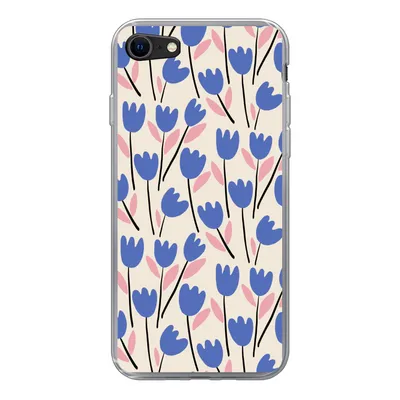 Produktbild von MuchoWow® Handyhülle Schutzhülle Hülle für iPhone 8 Blume - Muster - Tulpe Silikon Softcase Handy Hülle - Schutzhaube