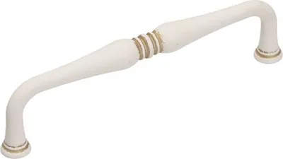 Produktbild von UR55 Griff, weiß mit Goldabrieb, 128mm
