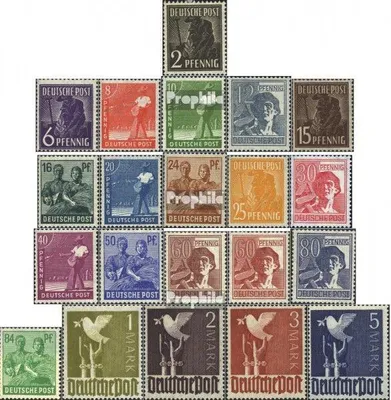 Produktbild von Briefmarken Alliierte Bes.-Gem.Ausg. 1947 Mi 943-962 (kompl.Ausg.) postfrisch I. Kontrollratsausgabe