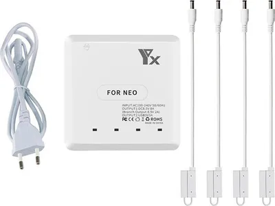 Obrázek produktu pro Für DJI Neo Drone 4portová nabíječka baterií Nabíjecí rozbočovač EU Plug