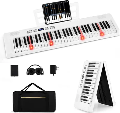 Obrázek produktu pro Skládací elektronická klávesnice s 61 klávesami, MIDI a dělením kláves