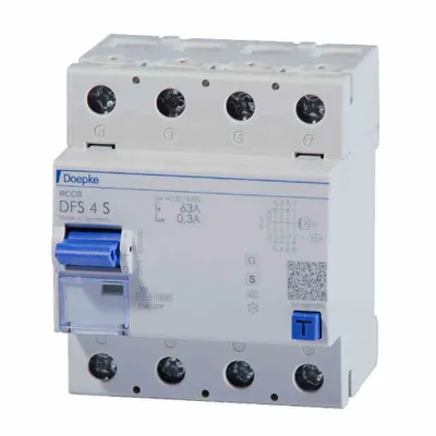 Zdjęcie produktu dla Doepke Schaltgeräte GmbH Fehlerstromschutzschalter DFS4 040-4/0.30-A S (DFS4040-4/0,30-AS)