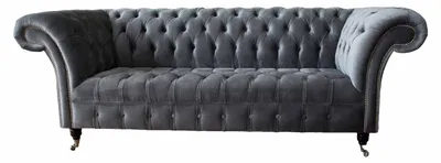 Produktbild von Chesterfield 3 Sitzer Design Sofa Polster Sofas Couchen Textil Dreisitzer